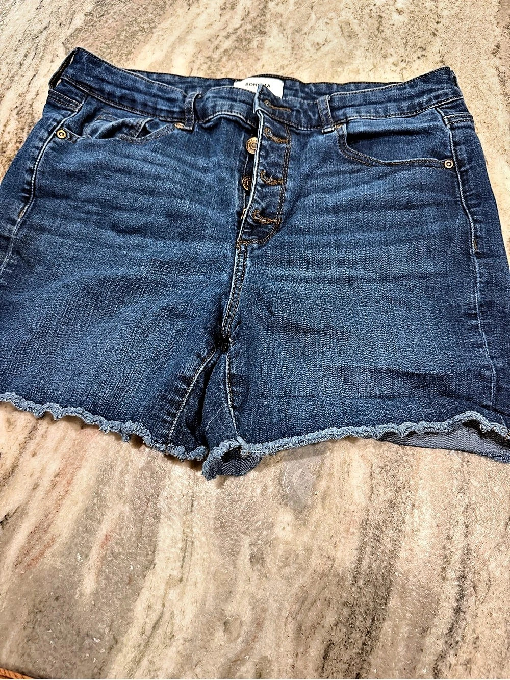 Sonoma Women's Blue Jean Shorts Raw Hem